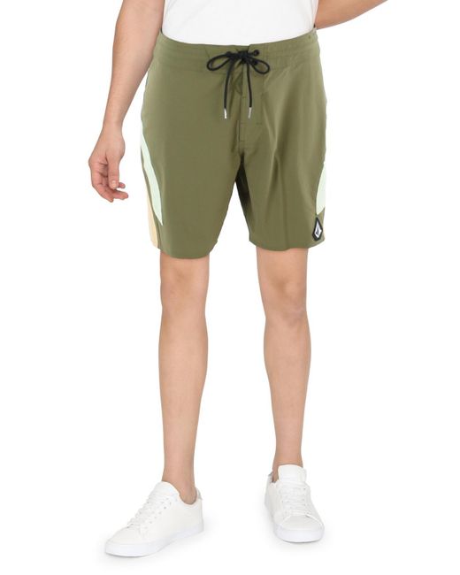 Volcom Green Beachwear Pocket Casual Shorts for men