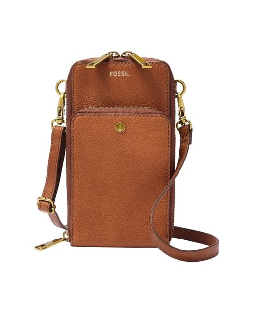 Fossil Brown Sofia Leather Phone Case