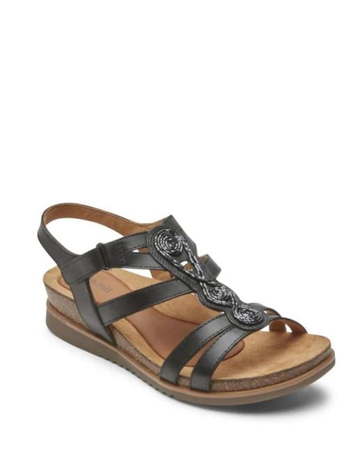 Cobb Hill Brown May Embellished Sandals - Medium Width
