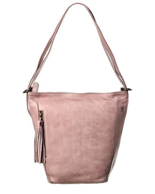 Frye Pink Brooke Convertible Leather Backpack