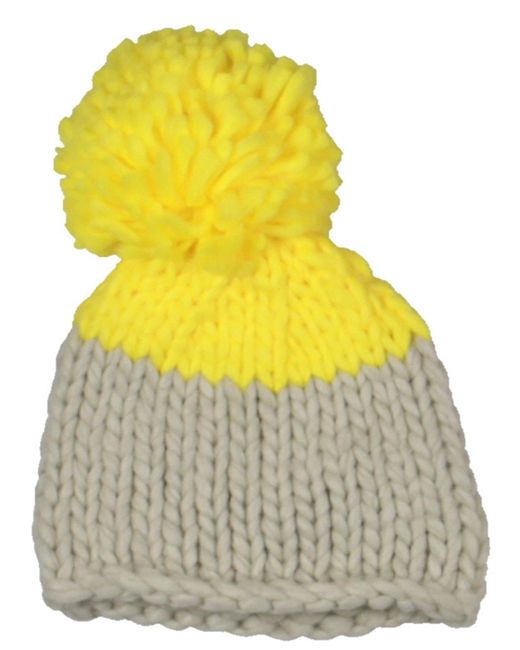 Free People Yellow Cozy Up Knit Warm Beanie Hat