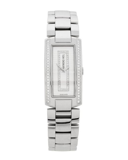 Raymond Weil White Shine Diamond Watch With Interchangeable Strap