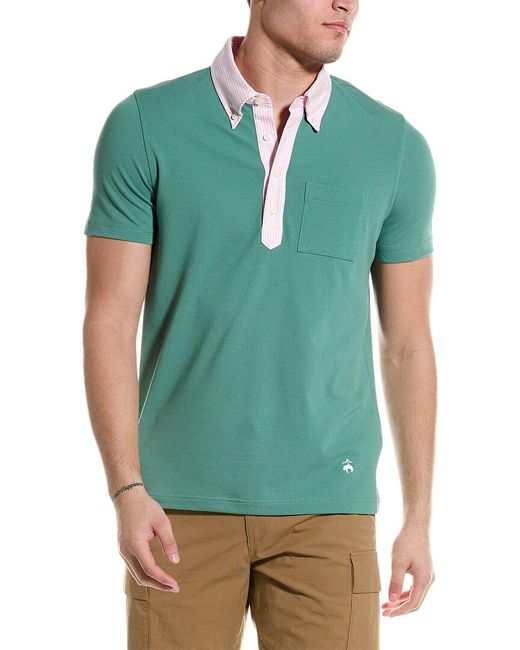 Brooks Brothers Green Oxford Polo Shirt for men