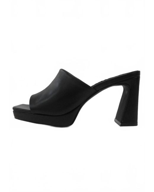 Coco Miami Black Open Toe Slide Heels
