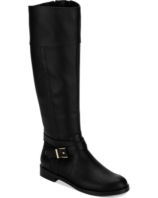 Kenneth Cole Black Wind Riding Boots