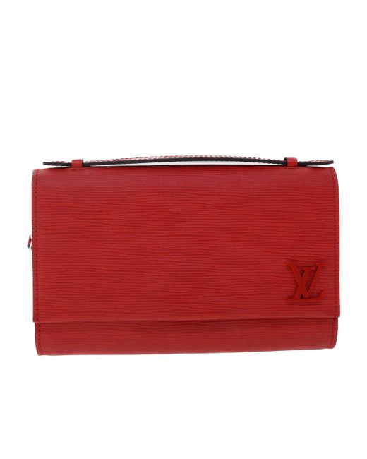 Louis Vuitton Red Cléry Leather Shoulder Bag (pre-owned)