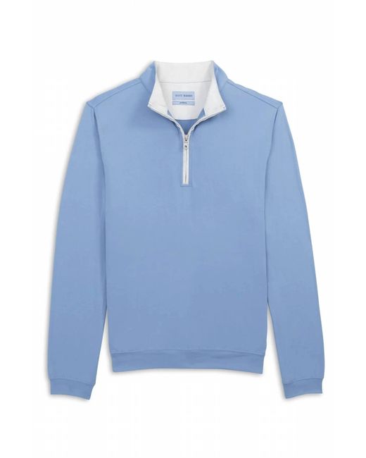 Scott Barber Blue Performance Quarter-Zip Pullover for men