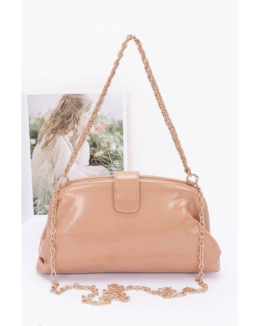 Fashnzfab Natural Enamel Frame Shoulder Bag