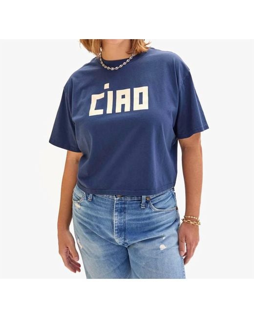 Clare V. Blue Tee With Ciao