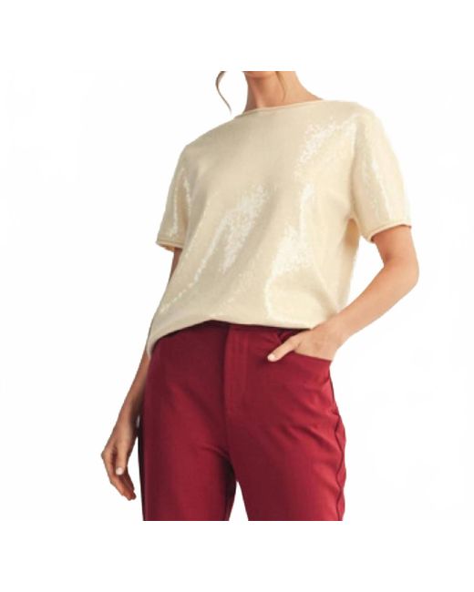 Jodifil Red All Over Mini Sequin Top