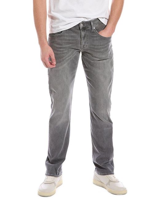 7 For All Mankind Gray Classic Balsam Straight Jean for men