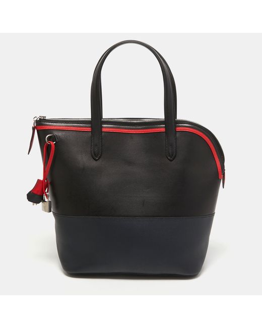 Hermès Black /bleu Nuit/rouge Evercolor And Swift Leather Transat Sailor Bag