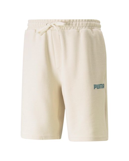 PUMA Natural Embroidered Logo Knitted Shorts for men