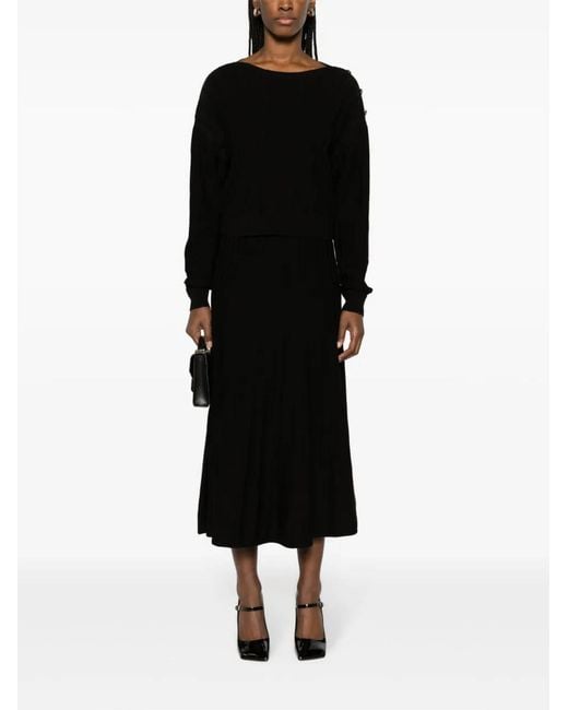 Ba&sh Black Jynx Ribbed Cropped Jumper
