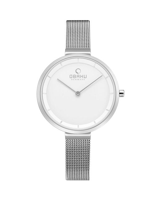 Obaku Metallic Classic White Dial Watch