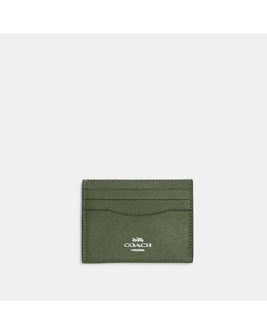 Coach Outlet Slim Id Card Case In Green Lyst