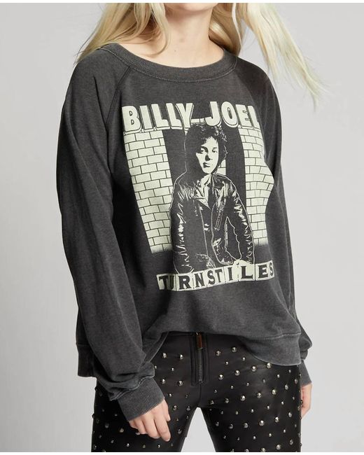 Recycled Karma Gray Billy Joel Turnstiles Sweatshirt
