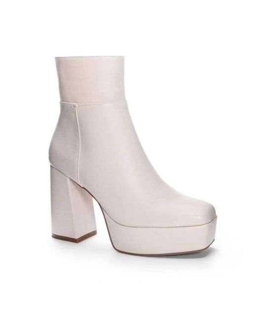 Chinese Laundry White Norra Smooth Platform Boot