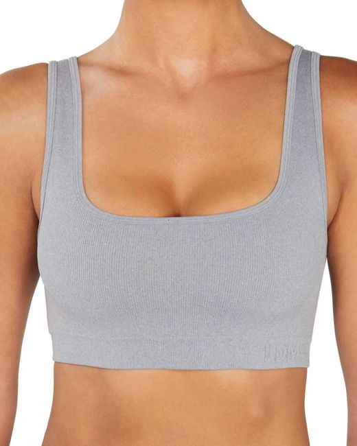 LDMA Gray High Sculpt Rib Bra