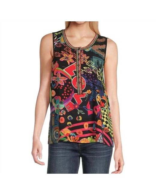 Johnny Was Red The Janie Favorite Henley Swing Tank