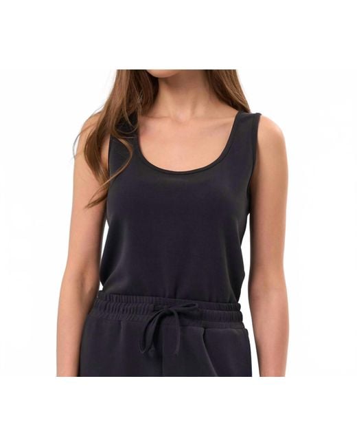 French Kyss Black Solid Tank Top
