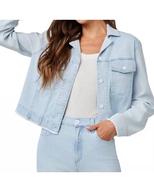 Bella Dahl Blue Coco Fray Mix Denim Jacket
