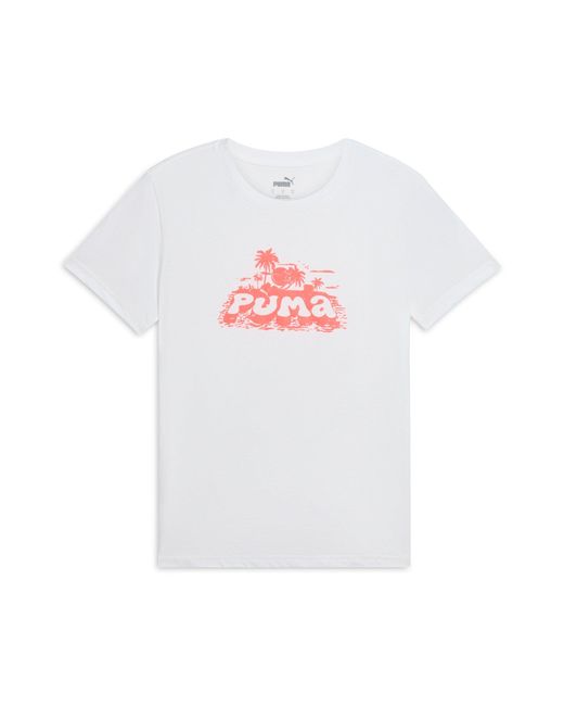 PUMA White Graphics Summer Tee Us