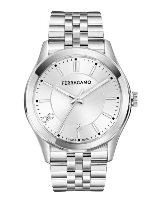 Ferragamo Gray Ferragamo Classic Bracelet Watch for men