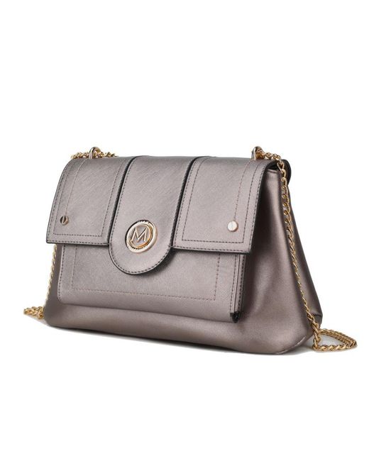 MKF Collection by Mia K Eden Vegan Leather 's Shoulder Bag in Gray Lyst