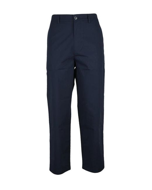 Barena Blue Colored Stretch Trousers for men