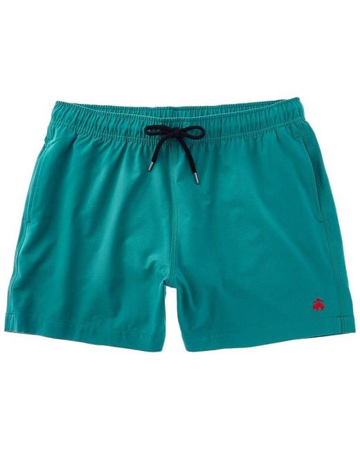 Brooks Brothers Blue Solid Swim Trunk for men