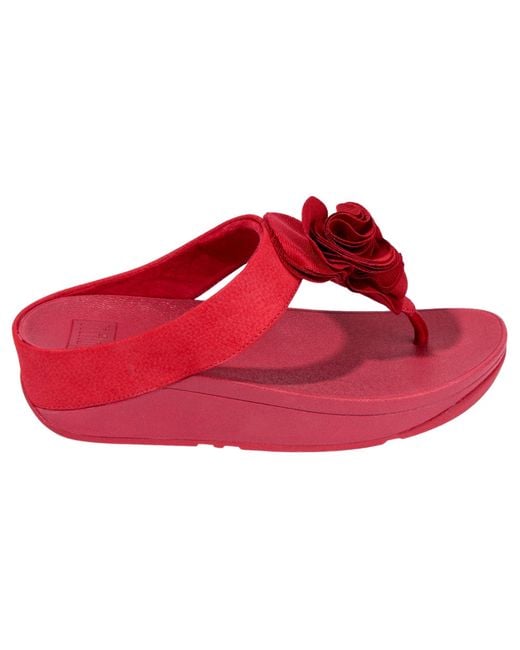 Fitflop Red Florrie Toe-Post Classic C92-203-065