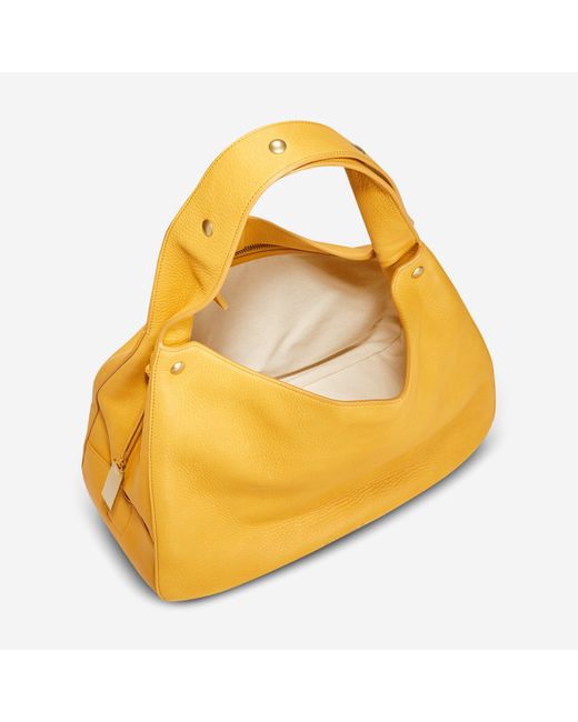 Shinola Yellow The Snap Golden Natural Grain Leather Shoulder Bag 20217385-go