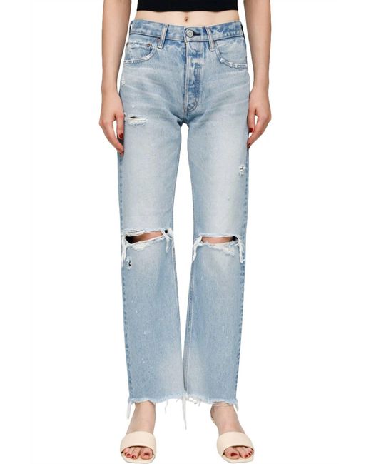 Moussy Blue Odessa Wide Straight Jean