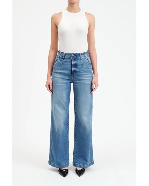 DAZE Blue Far Out Wide Leg Jeans