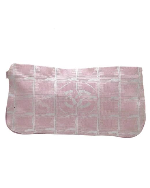 Chanel Purple Travel Line Synthetic Clutch Bag (pre-owned)