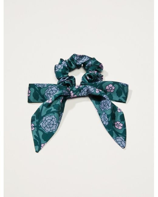 Lucky Brand Blue Vintage Floral Bow Scrunchie