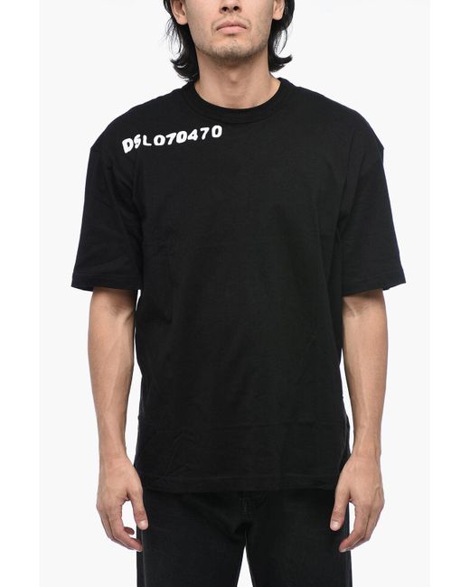 DIESEL Black Logoed T-Wash-L14 T-Shirt With Moon Print for men