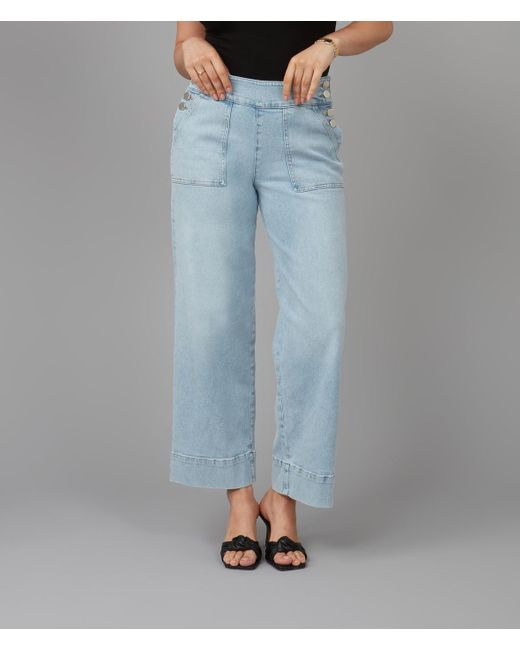 Lola Jeans Blue Colette-cm High Rise Wide Leg Jeans
