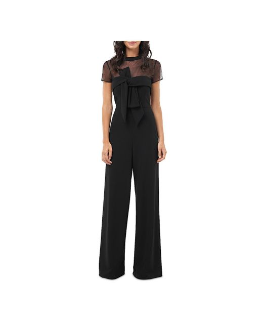 JS Collections Illusion Twist Front Jumpsuit in Black | Lyst