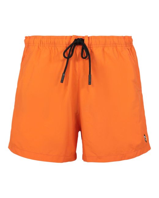 Marcelo Burlon Orange Colorful Cross Swim Shorts for men