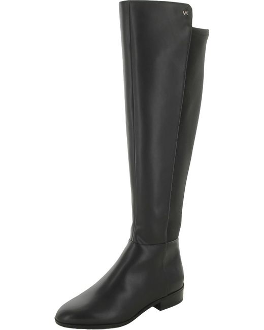 MICHAEL Michael Kors Black Faux Leather Knee-high Boots