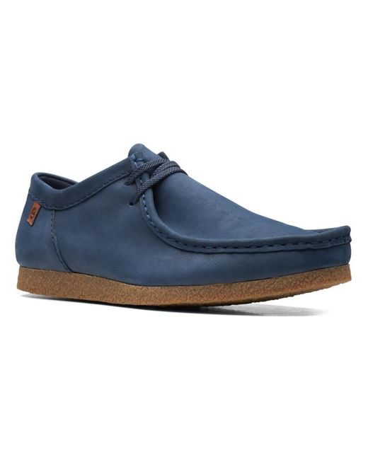 Clarks Blue Shacre Ii Run Leather Casual And Fashion Sneakers for men