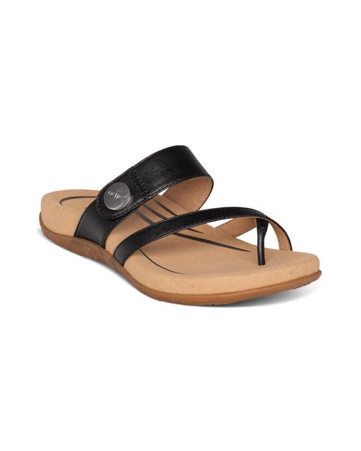 Aetrex Black Izzy Sandals