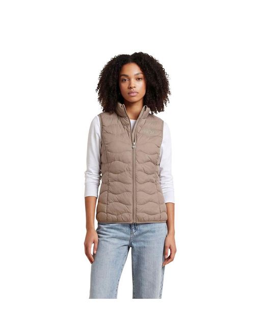 EA7 Brown Polyester Sleeveless Jacket
