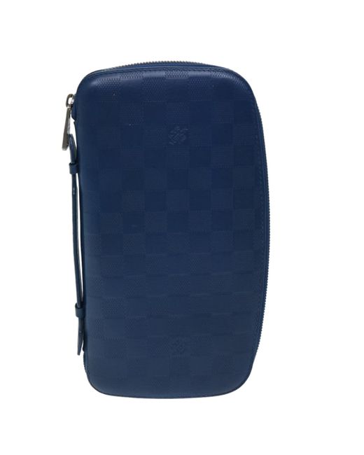 Louis Vuitton Blue Atholl Leather Clutch Bag (pre-owned) for men