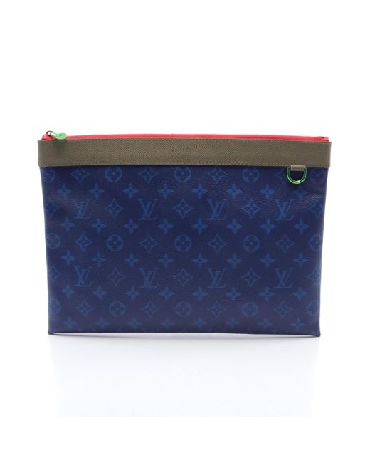 Louis Vuitton Blue Pochette Apollo Monogram Pacific Clutch Bag Pvc Leather Brown