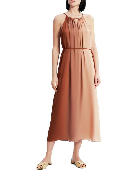 Theory Silk Maxi Halter Dress Lyst
