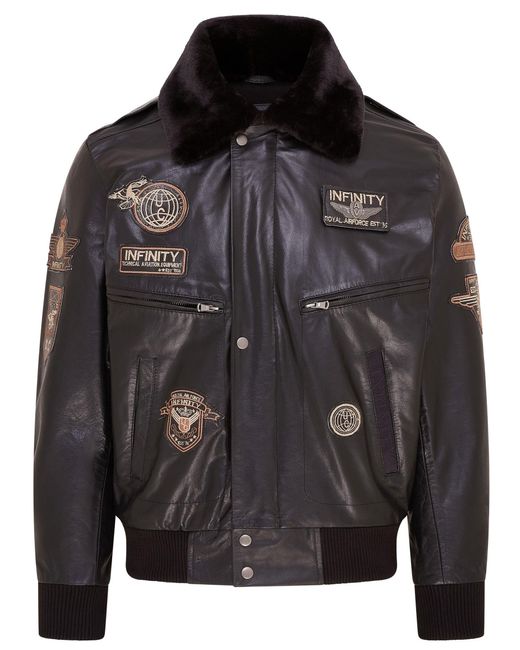 Infinity Leather Gray Leather Us Air Force Bomber Jacket- Lieksa for men