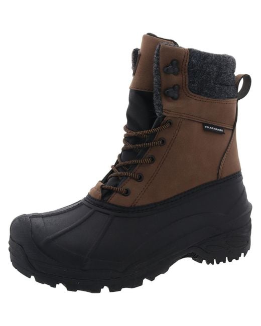 Polar Range Black Tasco Solid Made Winter & Snow Boots for men